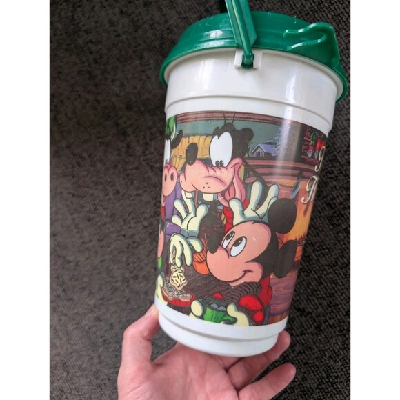 Mickey & Friends Disney Park Popcorn Bucket with Lid Happy Holidays Christmas - Picture 3 of 8